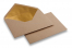 Gevoerde enveloppen kraft - 114 x 162 mm (C 6) Goud | Enveloppenland.nl