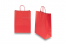 Papieren draagtassen gedraaide handgreep - rood, 260 x 120 x 350 mm, 90 gr | Enveloppenland.nl