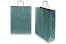 Papieren draagtassen gedraaide handgreep - metallic petrol, 320 x 120 x 410 mm, 100 gr | Enveloppenland.nl