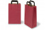 Papieren draagtassen platte handgreep - rood, 220 x 105 x 360 mm | Enveloppenland.nl