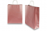 Papieren draagtassen gedraaide handgreep - metallic roze, 320 x 120 x 410 mm, 100 gr | Enveloppenland.nl