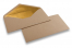 Gevoerde enveloppen kraft - 110 x 220 mm (EA 5/6) Goud | Enveloppenland.nl